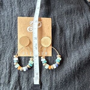 ‼️NWT Plunder Gold Earrings with Colorful Beads